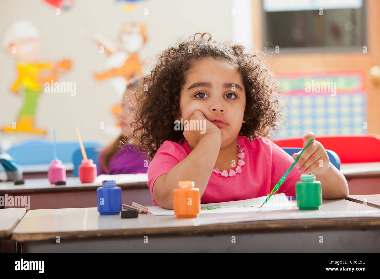 USA, Utah, Orem, Children (23, 45) during art classes Stock Photo Alamy