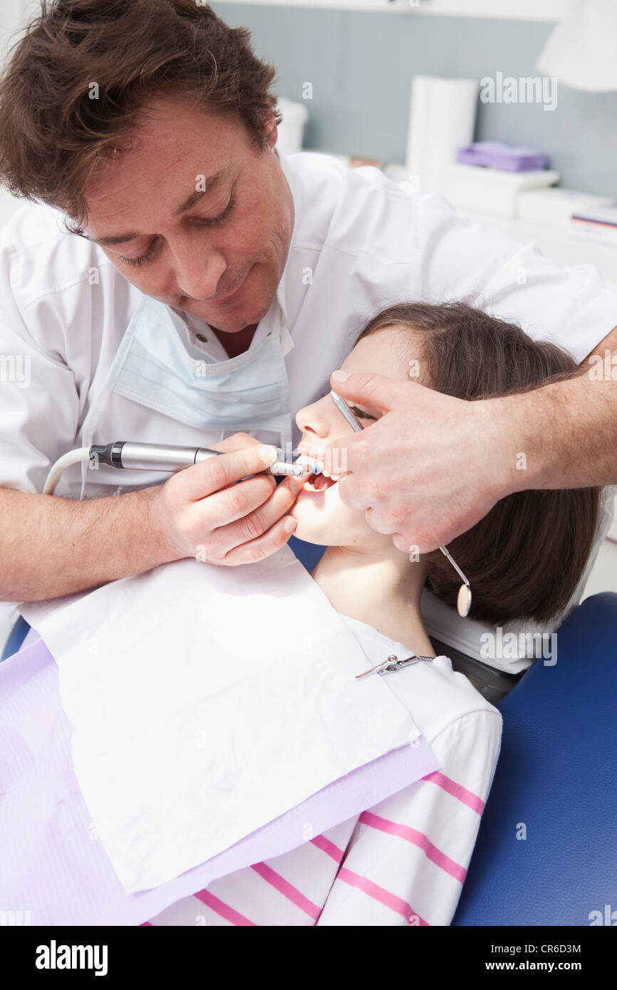 Germany, Bavaria, Dentist examining patient Stock Photo Alamy