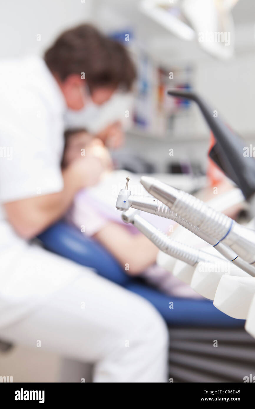 Germany, Bavaria, Dentist examining patient Stock Photo Alamy