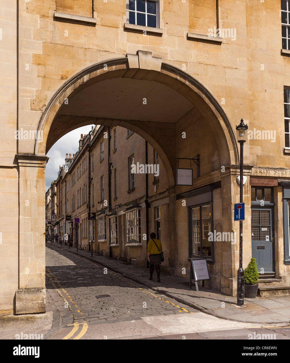 Queens street shops, Bath Somerset, England Stock Photo Alamy