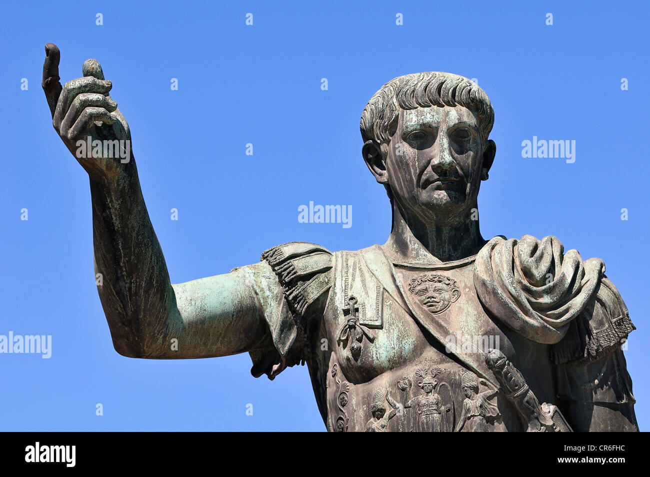 Mperor Julius Caesar, bronze statue, Via dei Fori Imperiali, Rome, Lazio, Italy, Rome Stock Photo