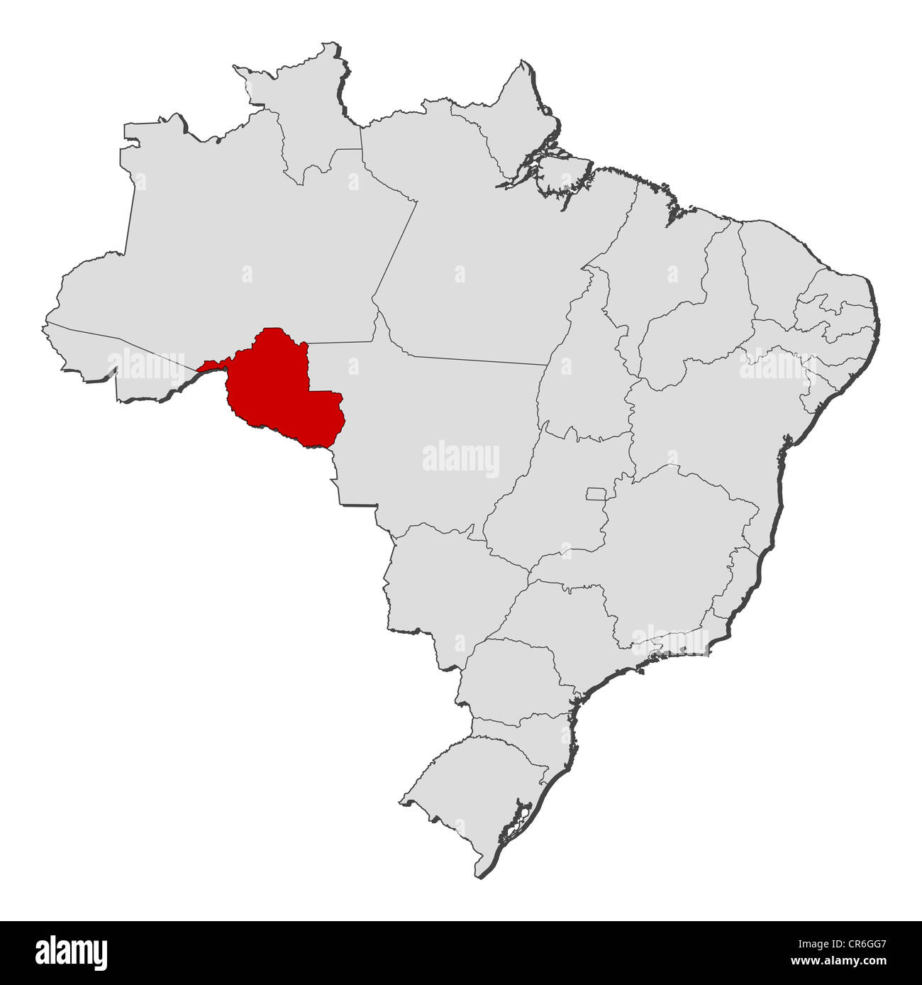 Mapa do estado de rondônia do brasil