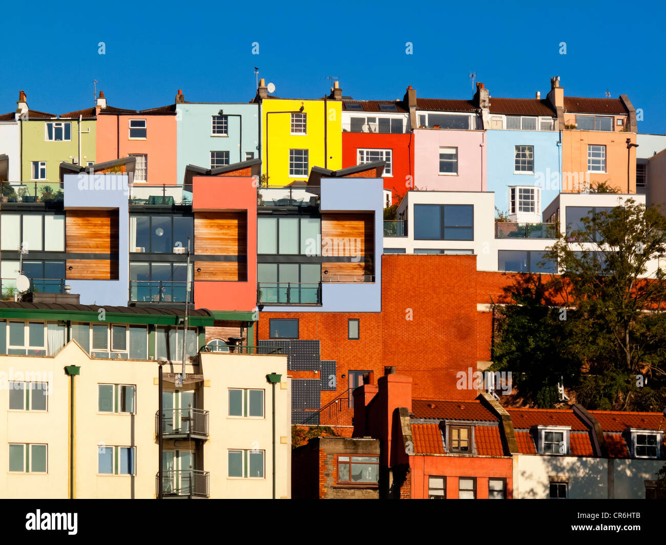 Flats and apartments near to Bristol Harbour in the city centre England