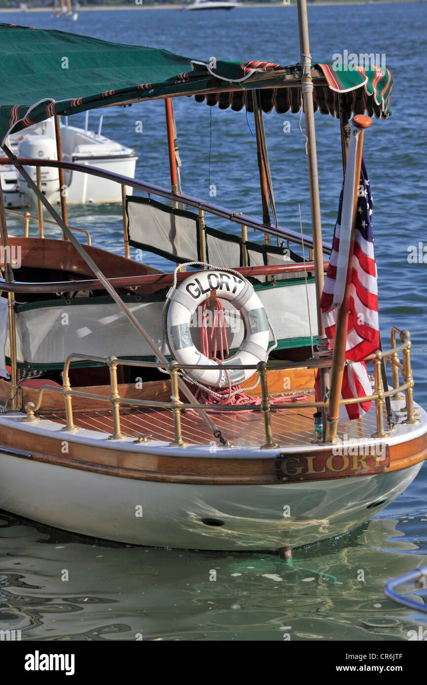 Old yacht now used for harbor tours Greenport Long Island New York