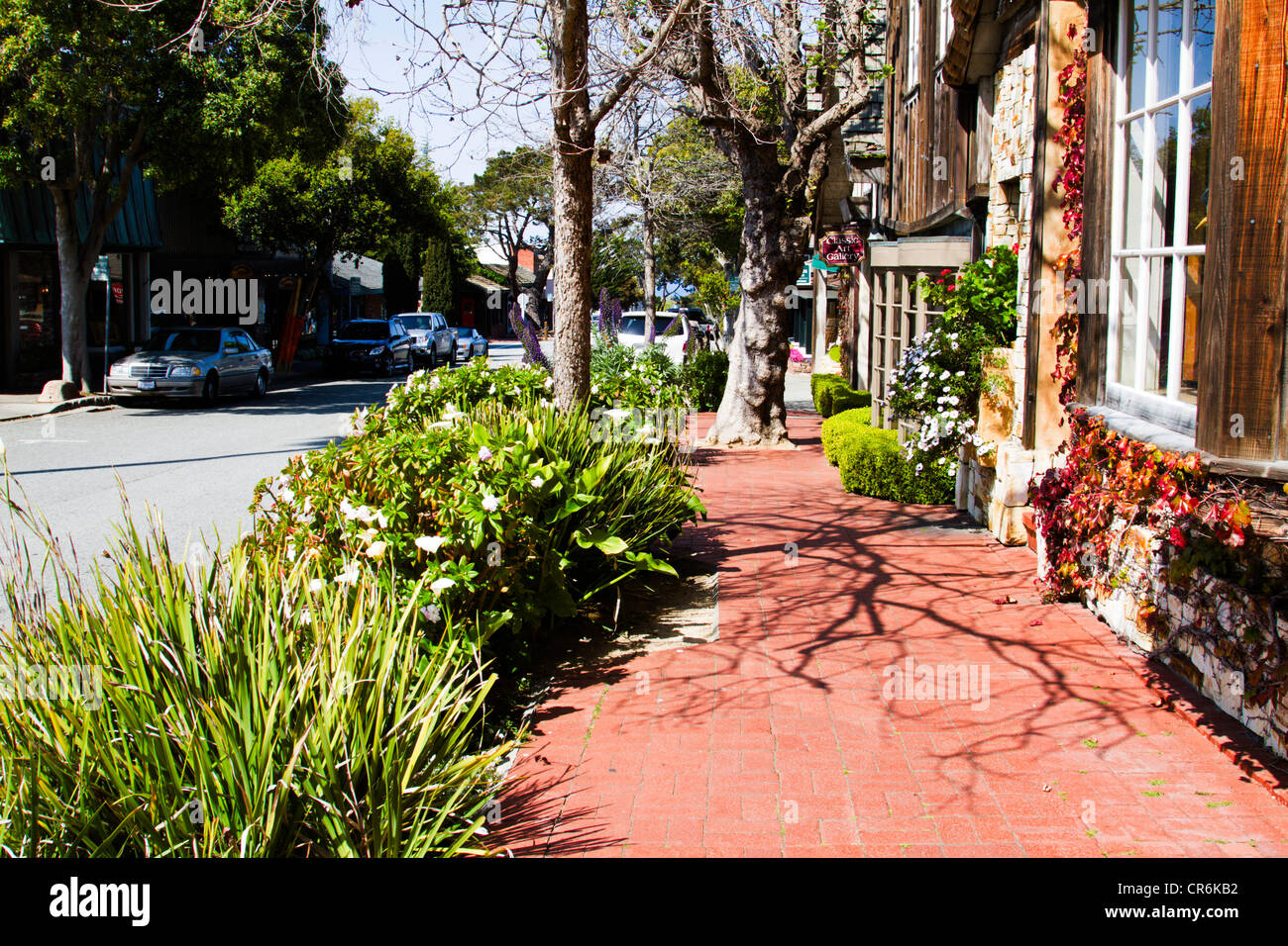Street scene in Carmel California Stock Photo Alamy