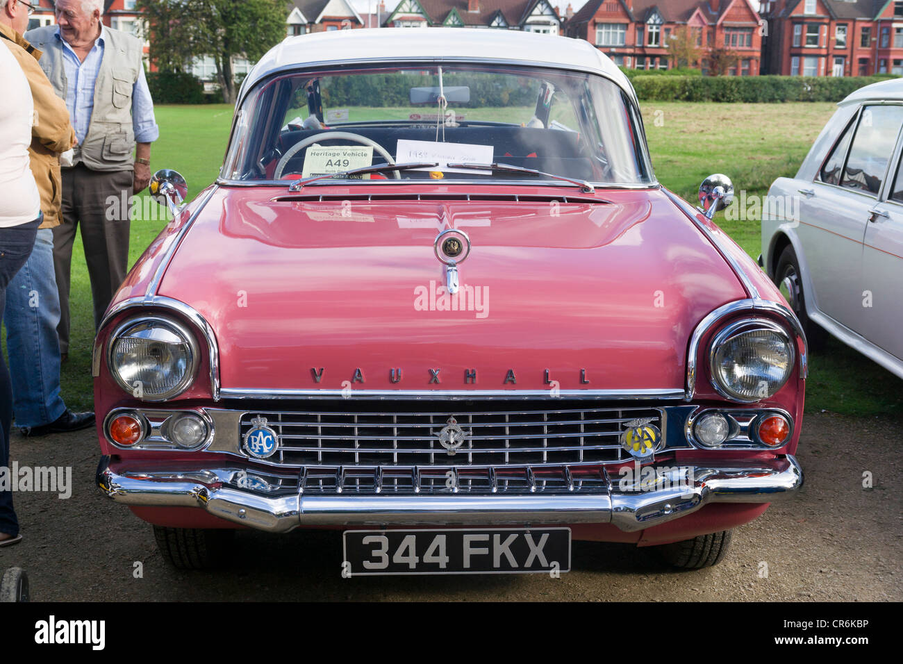Classic cars at the Birkenhead Park Festival of Transport show 2011. Stock Photo