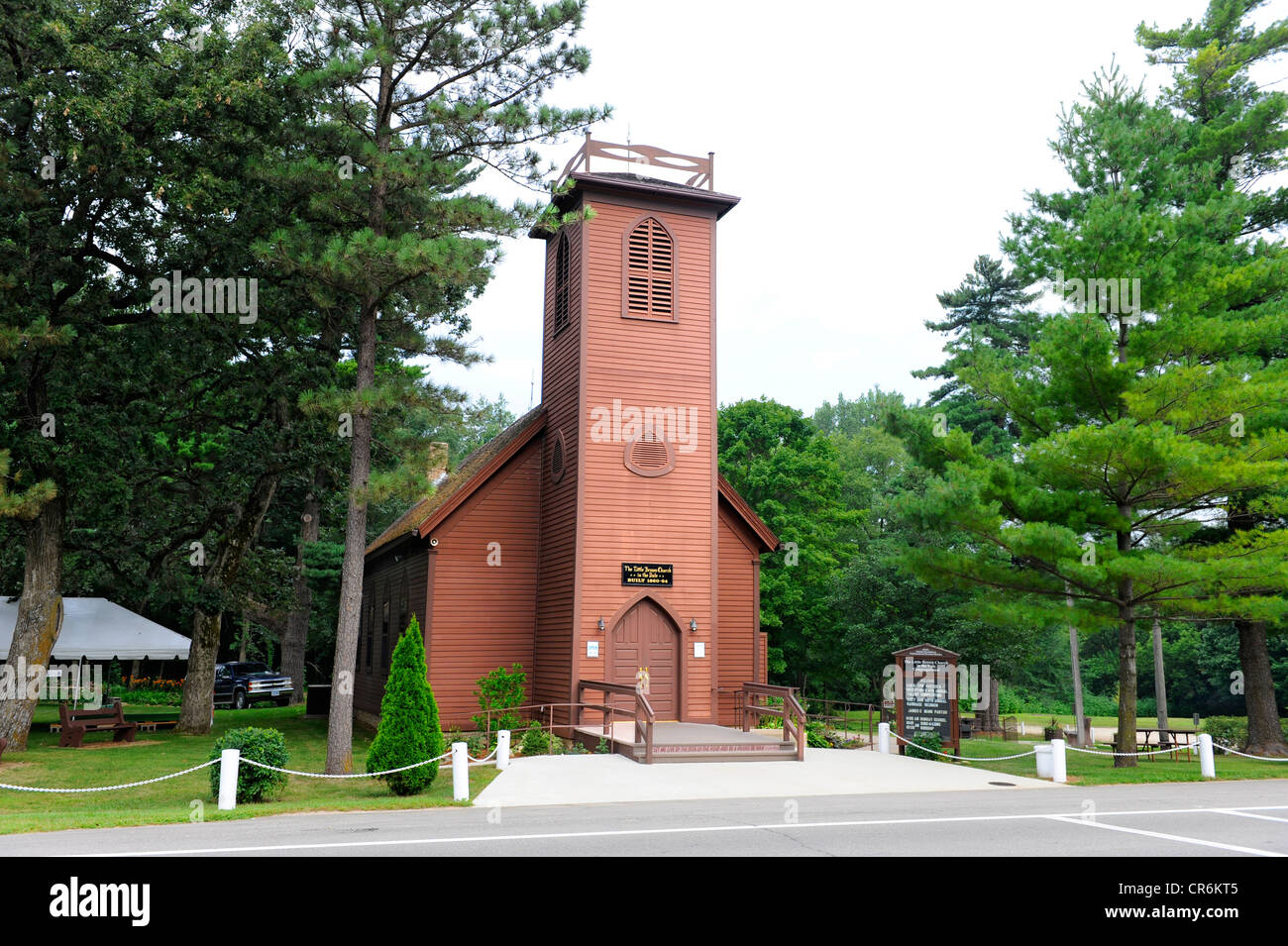 The Little Brown Church in the Vale Valley Nashua Iowa a famous tourist attraction Stock Photo