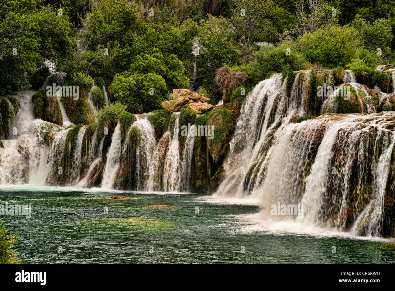 Waterfalls at Krka National Park, Croatia Stock Photo