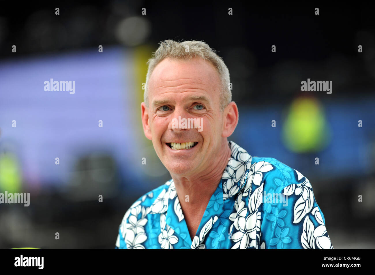 Musician and dj Norman Cook aka Fat Boy Slim speaks to the press ahead of  his Big Beach Bootique 5 gig at The Amex stadium Stock Photo - Alamy