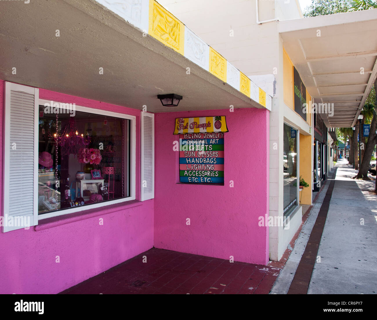 Pink Pineapple Shop in downtown Melbourne Florida on the Space Coast
