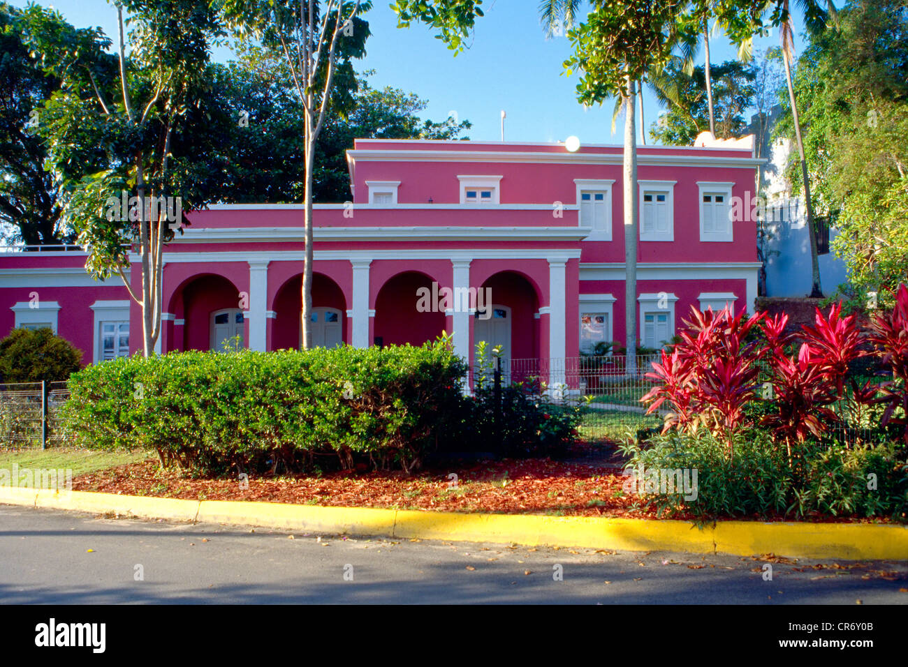 Casa Rosa aka Pink House in San Juan, Puerto Rico Stock Photo
