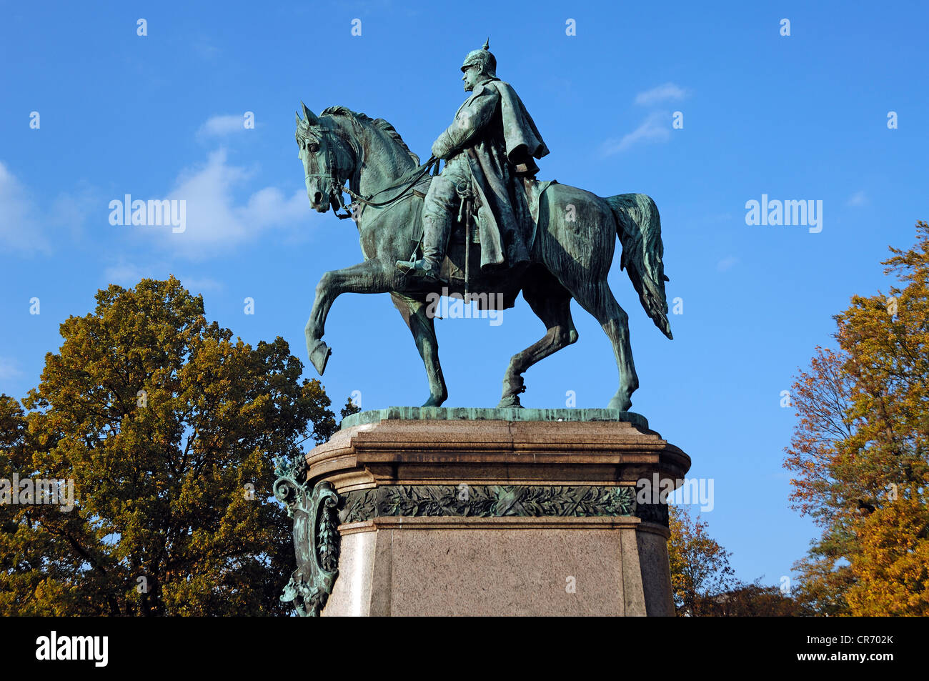 Equestrian statue of Ernest II, Ernst August Karl Johann Leopold Alexander Eduard, 1818-1893, Duke of Saxe-Coburg-Gotha Stock Photo