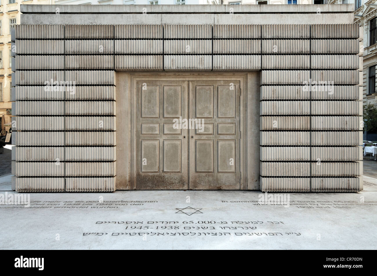 Holocaust memorial by the English artist Rachel Whiteread, 2009, Judenplatz, Vienna, Austria, Europe Stock Photo
