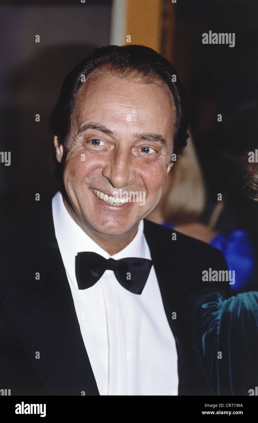 Lueftner, Egmont "Monti", 1932 - 7.5.2009, German music producer, portrait, Deutscher Filmball, Hotel Bayerischer Hof, Munich, 1987, Stock Photo