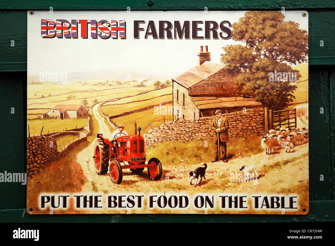 Beautiful Print Picture Painting Building a Hayrick Country Tractor Crops Poster