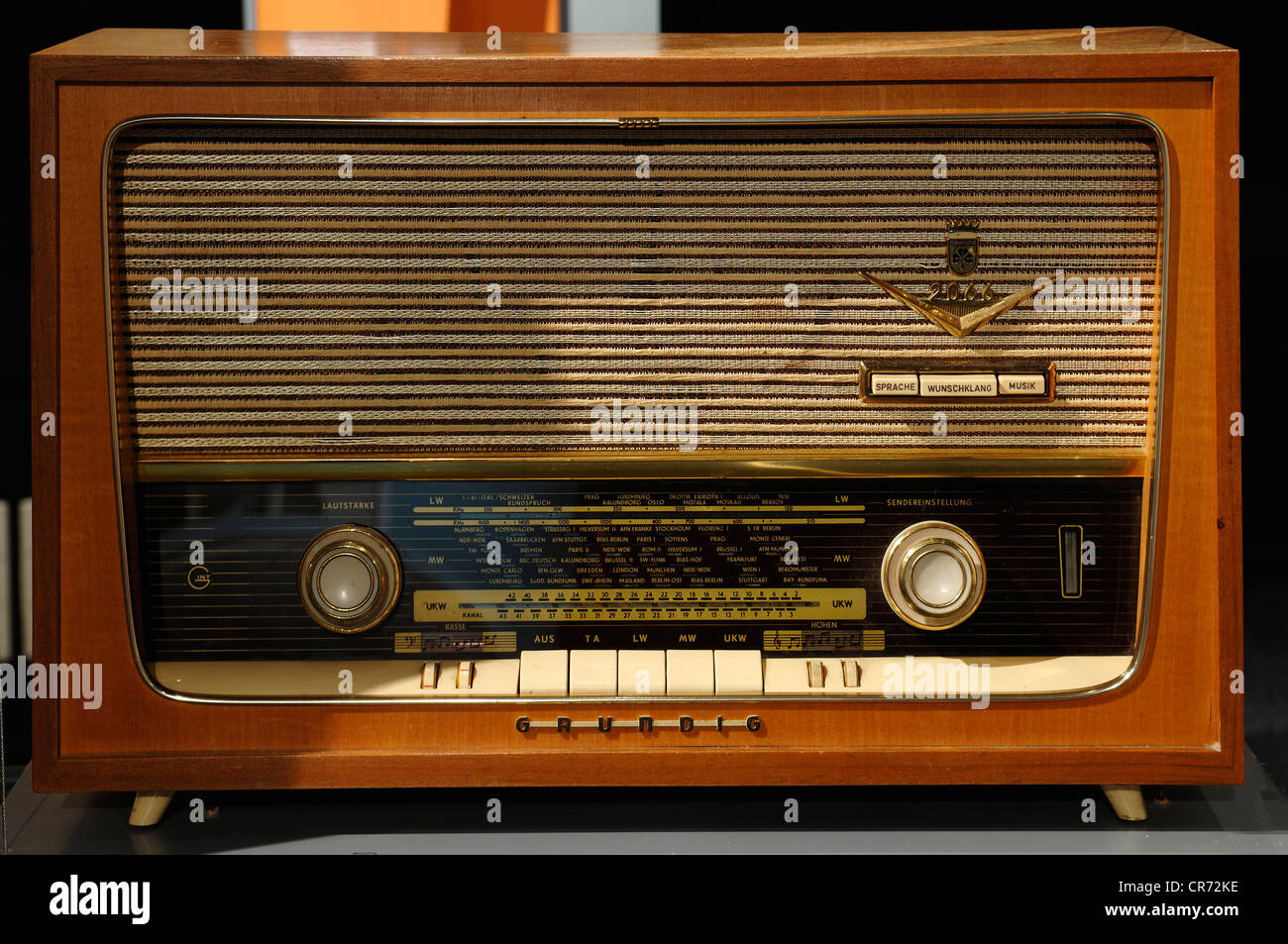 Tube radio 'Grundig 2066' from the 50s, 2011 exhibition, Museum for Industrial Culture, Aeussere Sulzbacher Strasse 60-62 Stock Photo