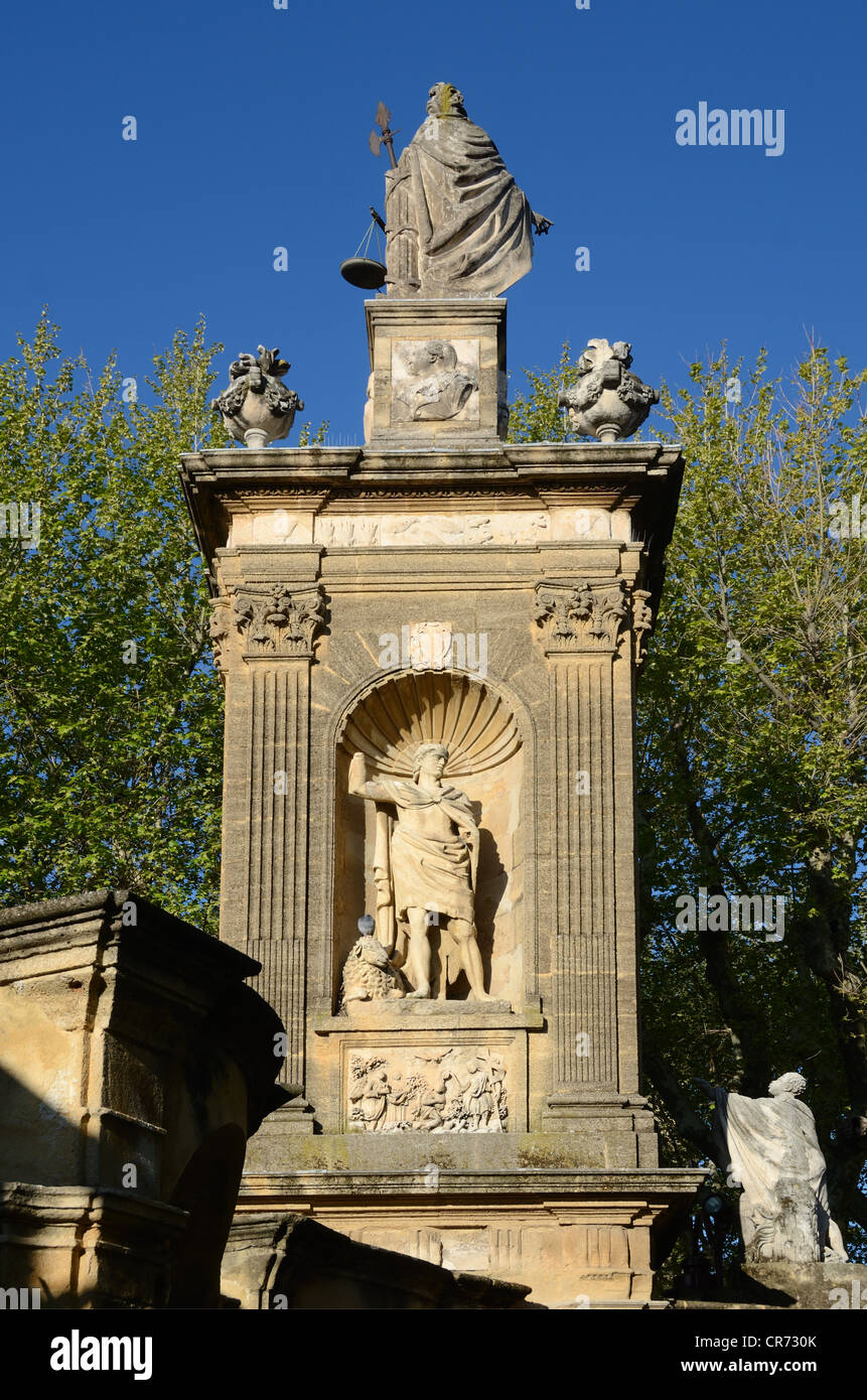 Monument Sec and Statue of Abraham & Sheep in Niche or Exedra Aix-en-Provence Provence France Stock Photo