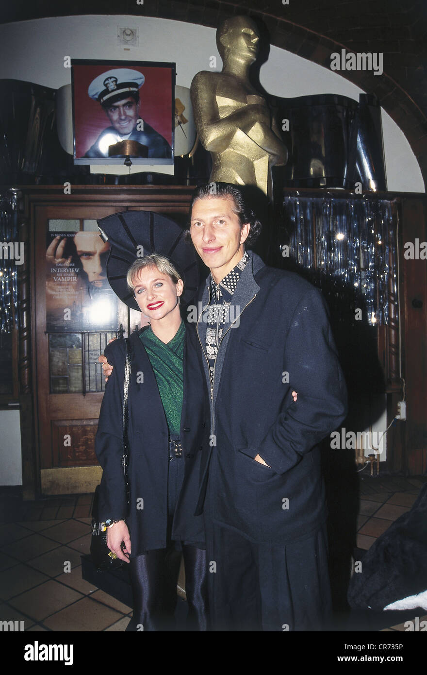 Beck, Rufus, * 23.7.1957, German actor, half length, with his wife Yvonne, at the Mathaeser Film Ball, Munich, Germany, January 1995, Stock Photo