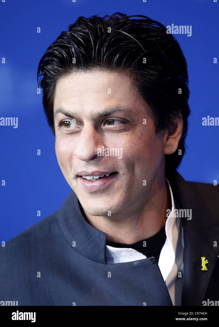 Khan, Shahrukh, * 2.11.1965, Indian actor, portrait, photo call to 'My Name is Khan', Berlinale, Berlin, 12.2.2010, Stock Photo