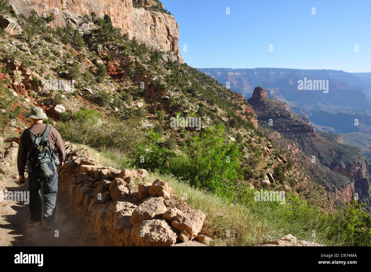 Bright Angel trail, Grand Canyon, Arizona, USA Stock Photo