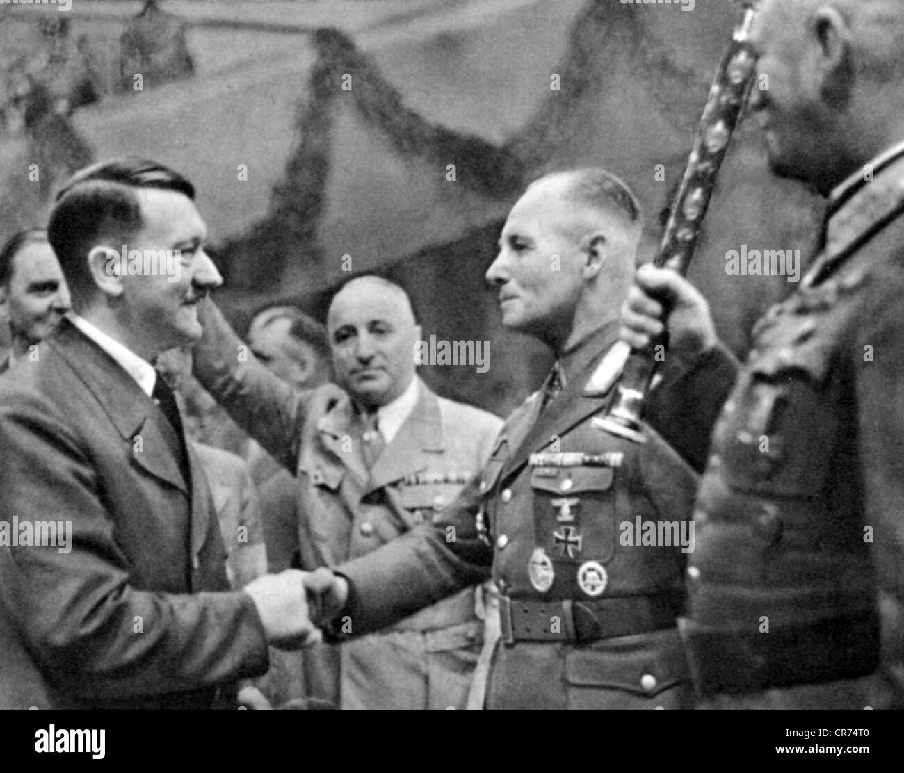 Rommel, Erwin, 15.11.1891 - 14.10.1944, German general, with Adolf Hitler, opening of Winterhilfswerk 1942/1943, Berlin, September 1942, , Stock Photo