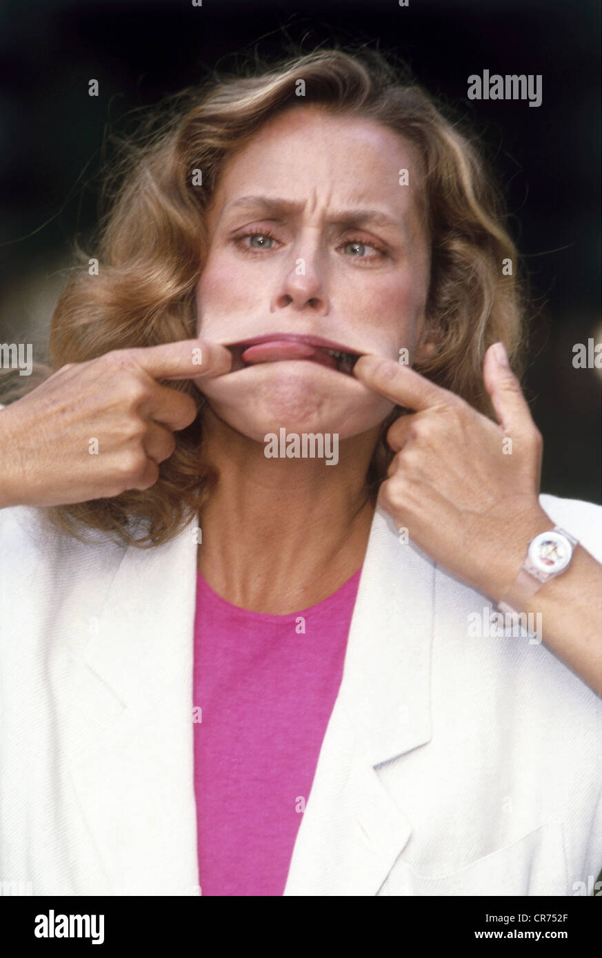 Hutton, Lauren, * 17.11.1943, American model and actress, portrait, during the shooting of the TV drama 'Blue Blood', Munich, 1987, , Stock Photo