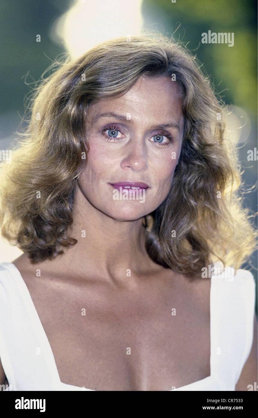 Hutton, Lauren, * 17.11.1943, American model and actress, portrait, during the shooting of the TV drama 'Blue Blood', Munich, 1987, , Stock Photo