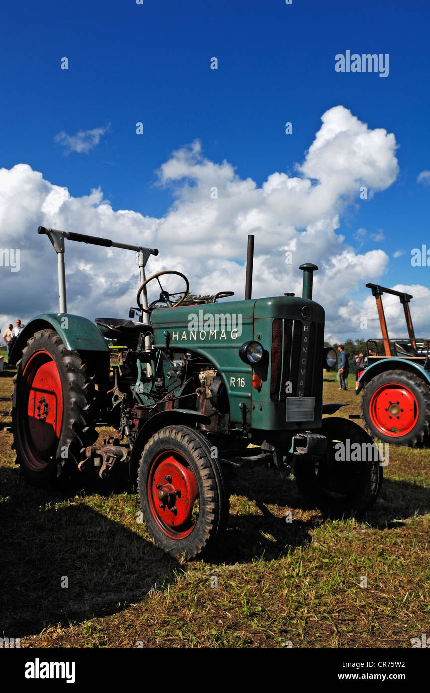 Hanomag R16 tractor, built in 1957, classic tractor convention, Morschreuth, Upper Franconia, Bavaria, Germany, Europe Stock Photo