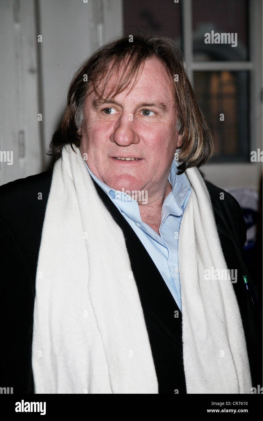 Depardieu, Gerard, * 27.12.1948, French actor, portrait, during press call at dairy 'Loose', Hamburg, Germany, 25.1.2010, Stock Photo