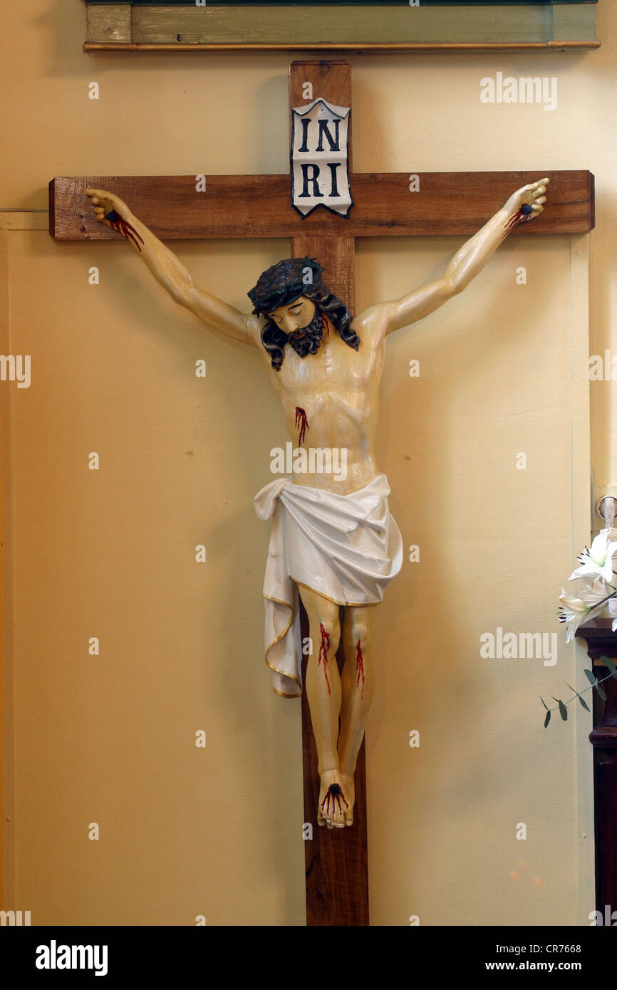 Jesus crucified on the cross Stock Photo - Alamy