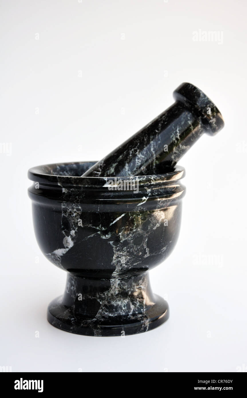 Marble mortar and pestle Stock Photo Alamy