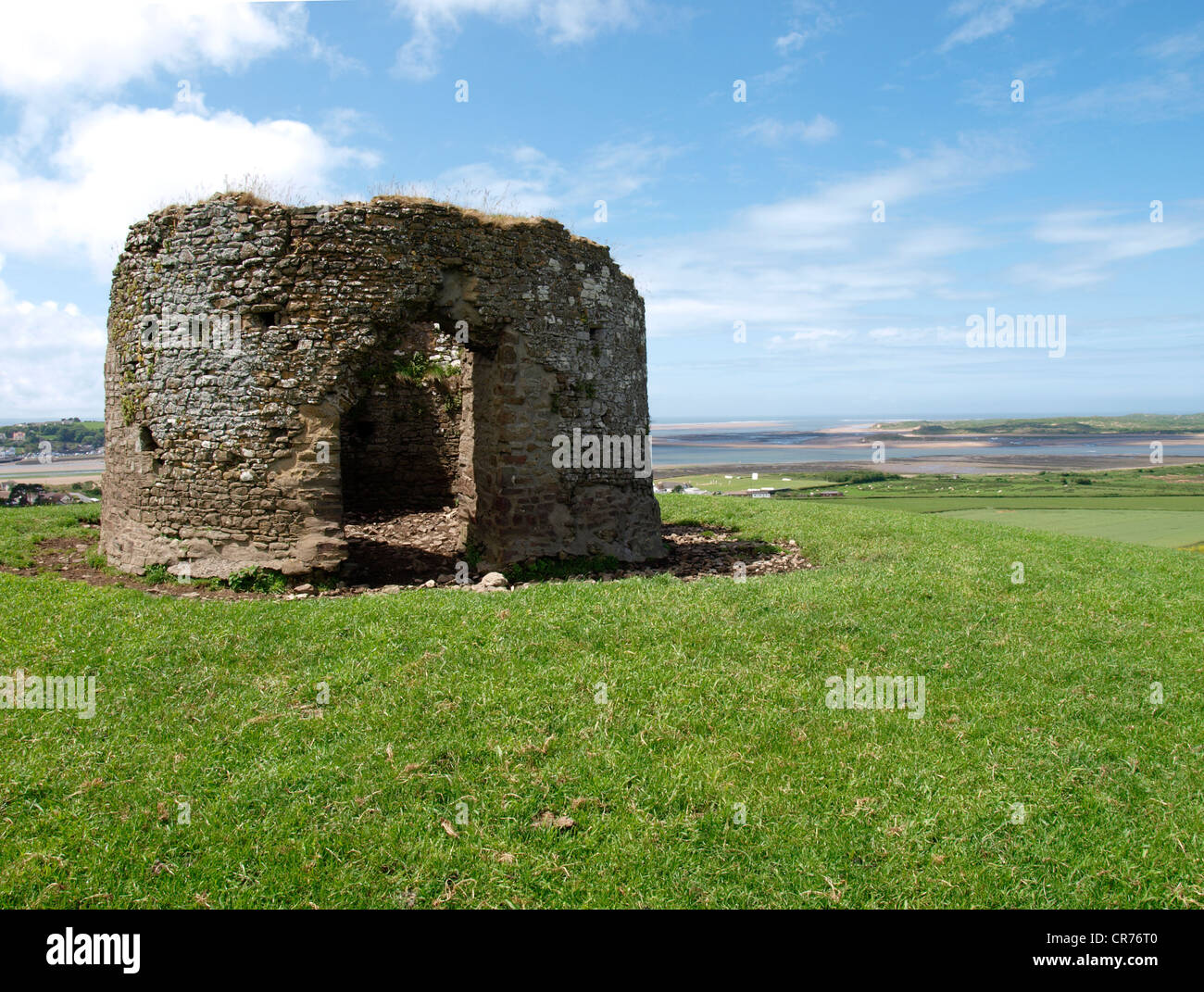 Folly on the hill overlooking Instow, Devon, UK Stock Photo