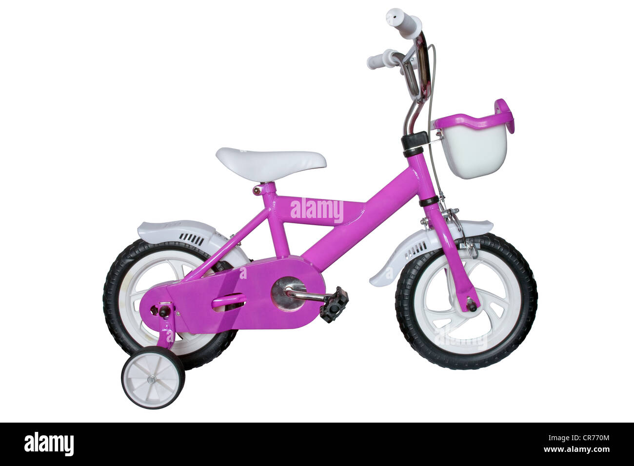 purple children's bicycle isolated on white background Stock Photo - Alamy