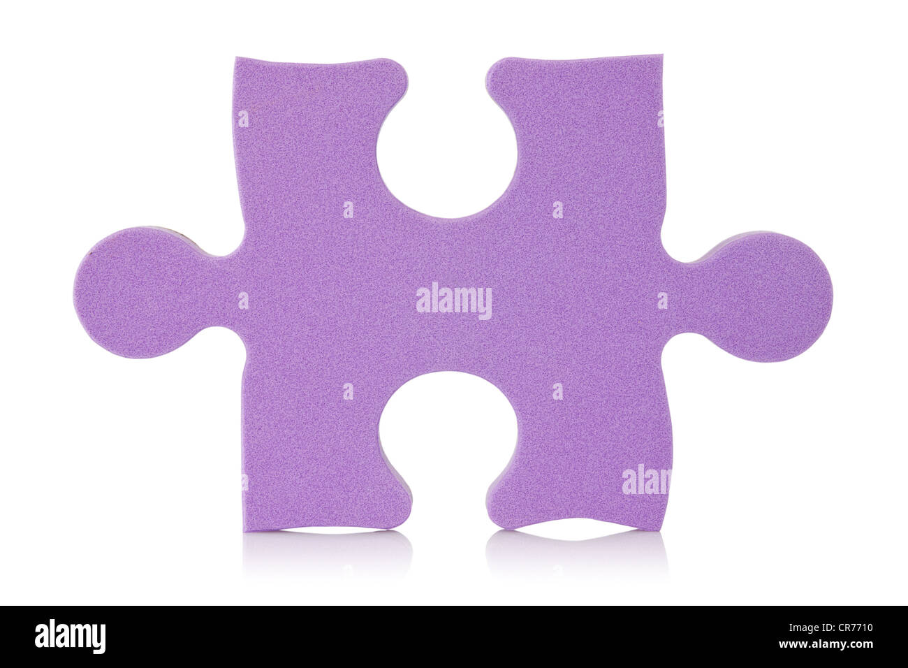purple puzzle piece over a white background Stock Photo - Alamy