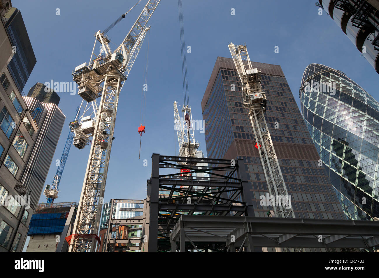 The Leadenhall Building - cheese-grater - construction site 4, City of London Stock Photo