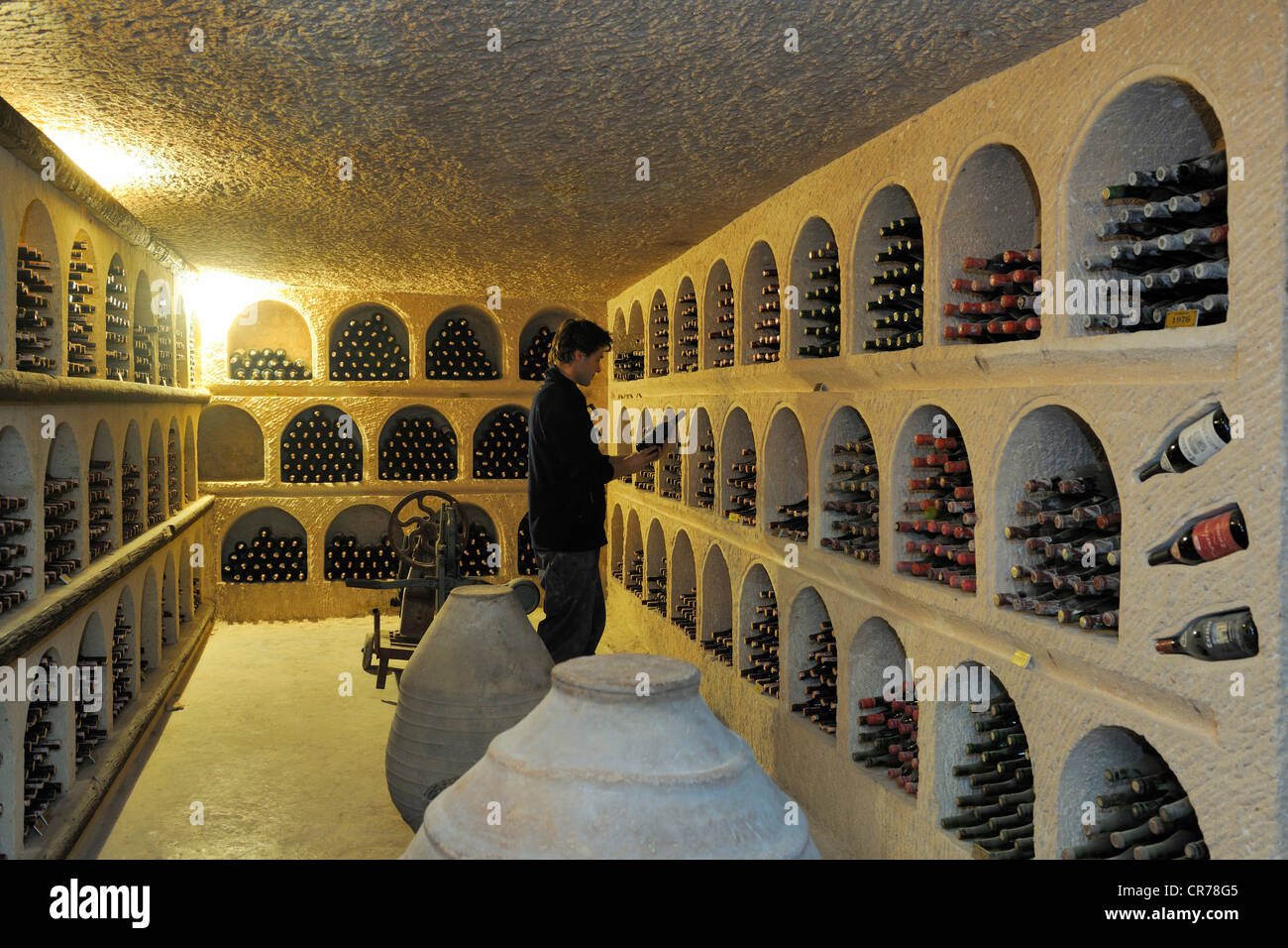 turkey central anatolia nevsehir province cappadocia unesco world heritage urgup troglodytic cellars of turasan wine stock photo alamy