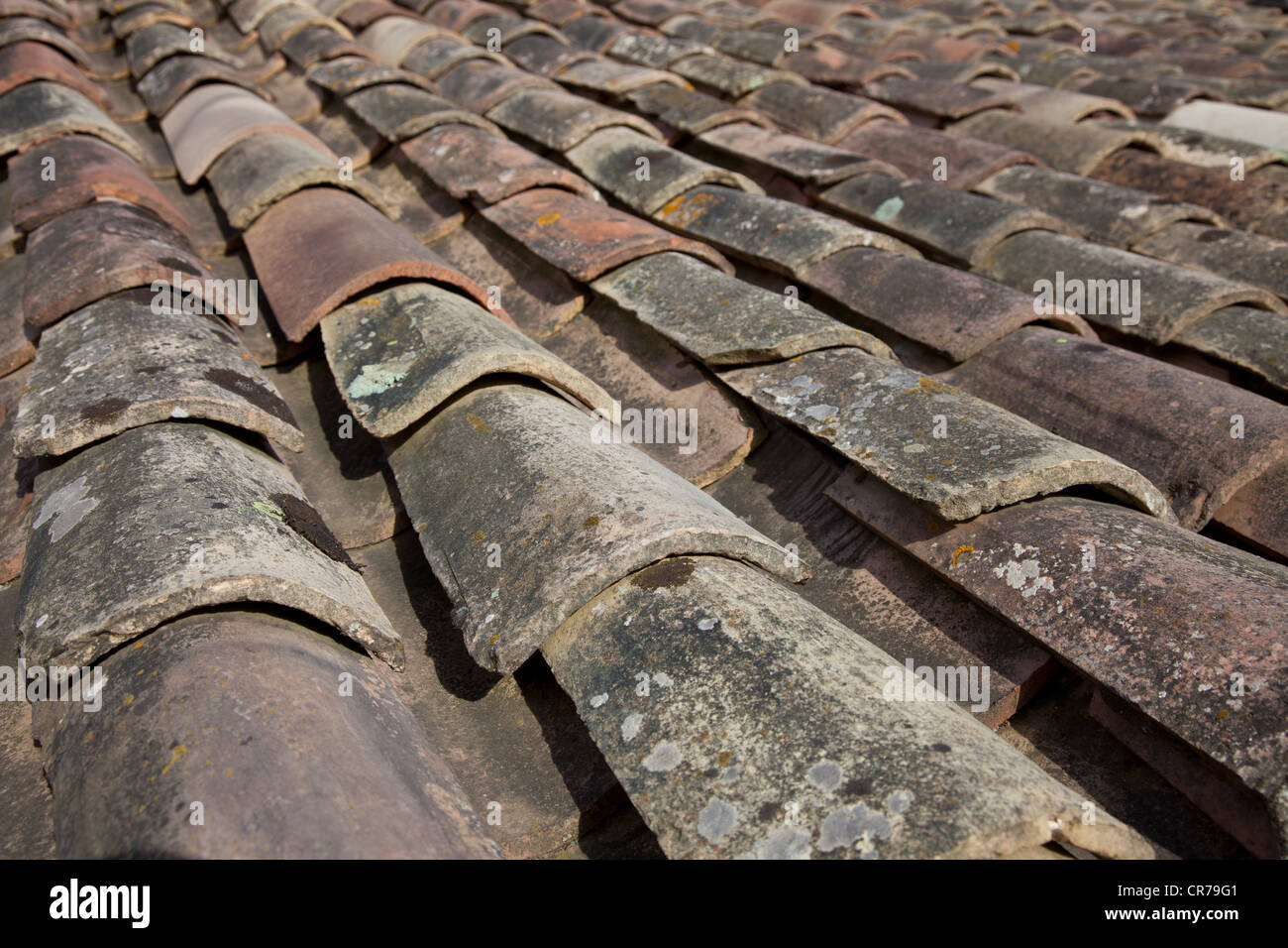 Traditional Provencal Roofing Tiles. Background Texture Stock Photo - Alamy