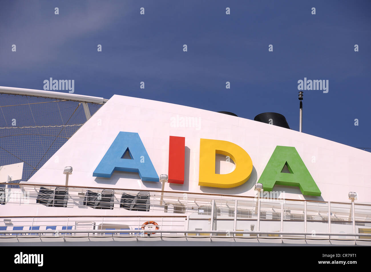 Aida Blue cruise ship in the Hamburg port, cruise terminal Altona, Hamburg, Germany, Europe Stock Photo