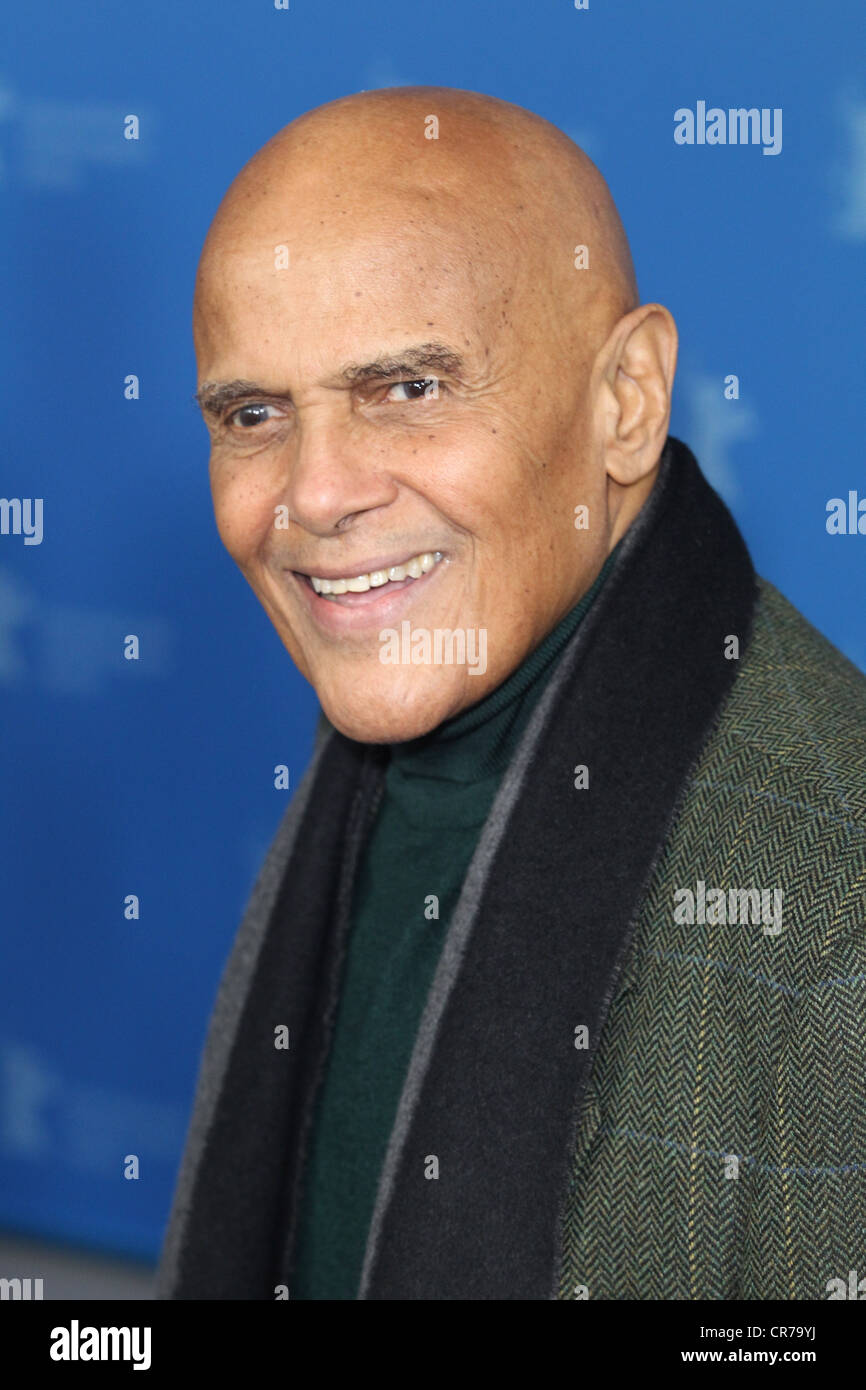 Belafonte, Harry, * 1.3.1927, American musician (singer), actor, portrait, during photo call to 'Sing Your Song', Berlin Film Festival, Germany, 5.2.2011, Stock Photo