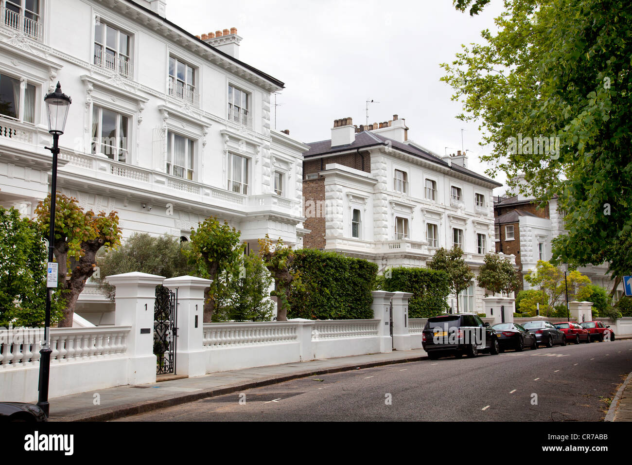Large houses in the Boltons in London UK Stock Photo