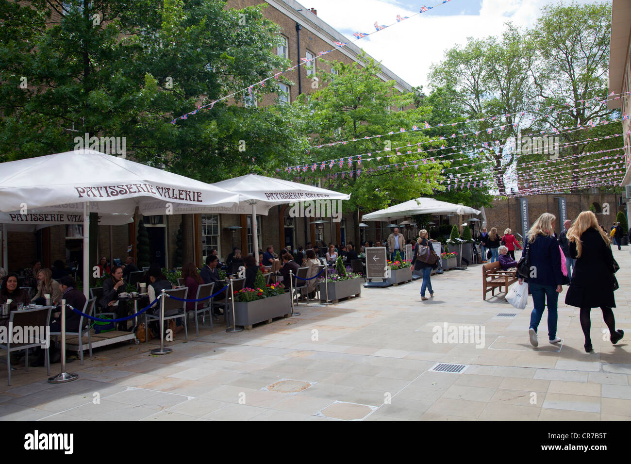 Duke of York Square restaurants and cafes London UK Stock Photo Alamy