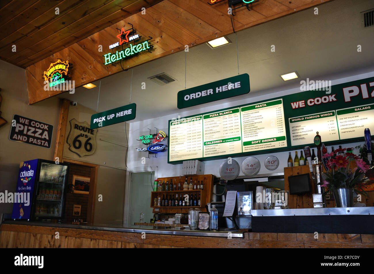 Pizza to go, Grand Canyon town, Arizona, USA Stock Photo Alamy