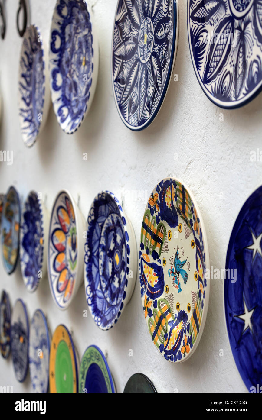 Spain, Balearic Islands, Ibiza, Ibiza old town (UNESCO site), Dalt Vila, traditional pottery Stock Photo