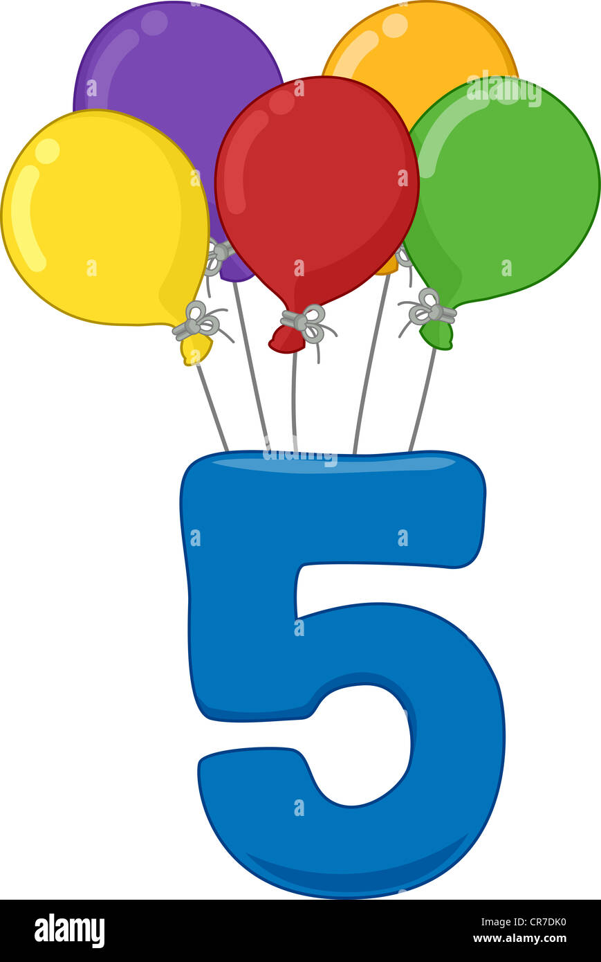 Illustration Featuring the Number 5 Stock Photo - Alamy