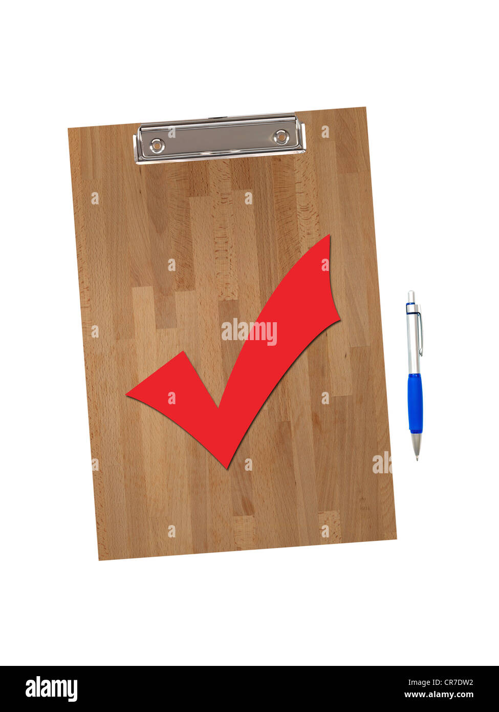 A clipboard isolated against a white background Stock Photo - Alamy