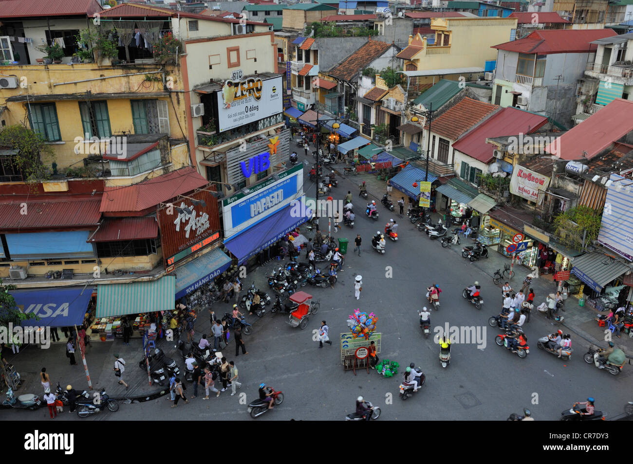 Vietnam, Hanoi, old town, traffic Stock Photo