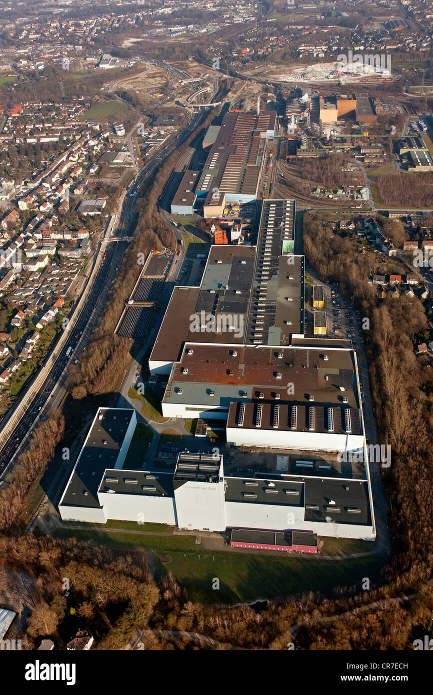Aerial view, ThyssenKrupp Nirosta steel production works, Nirosta Plant ...