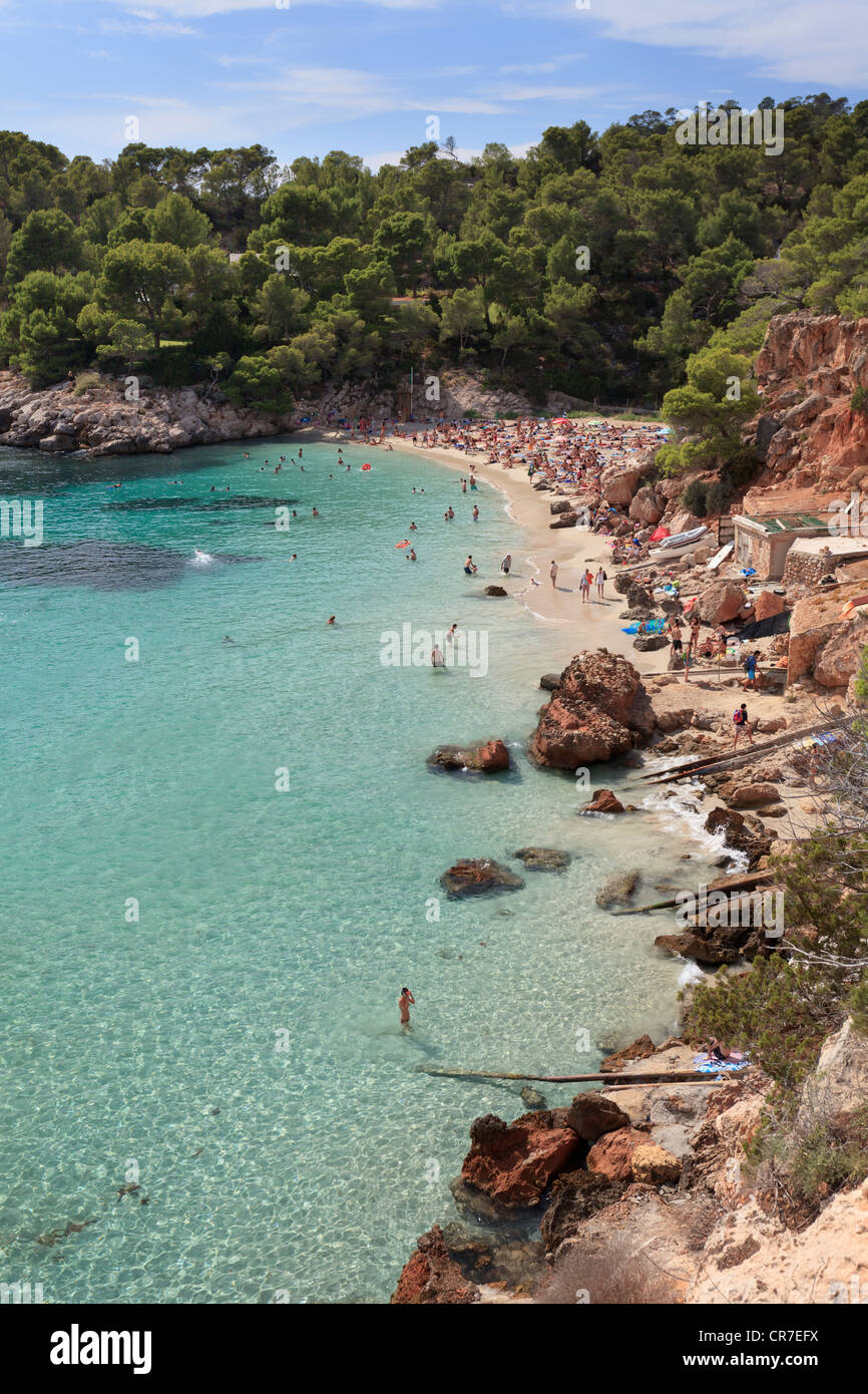 Spain, Balearic Islands, Ibiza, Cala Salada Beach Stock Photo