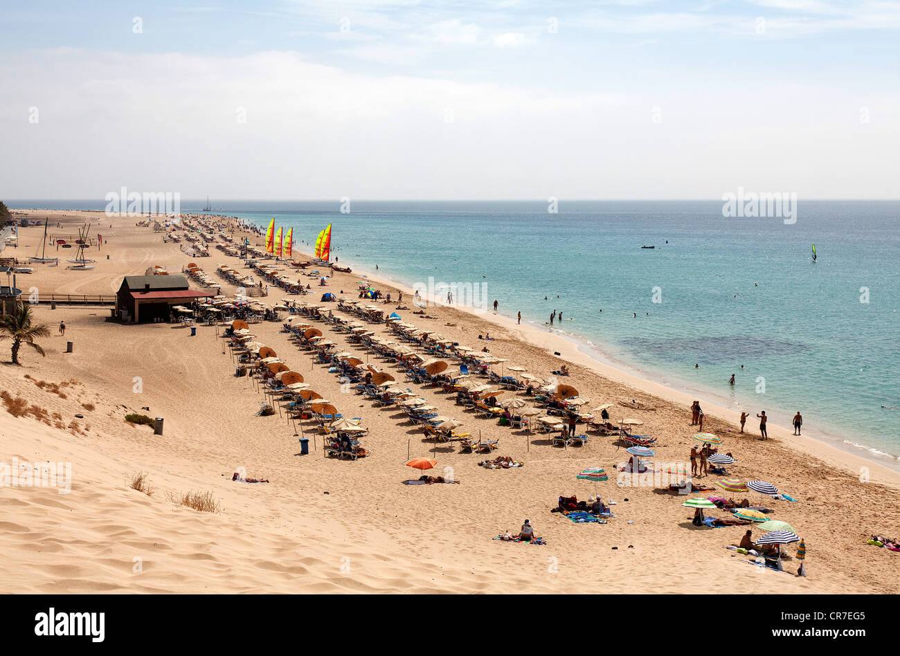Beach, Morro Jable, South Coast, Fuerteventura, Canary Islands, Spain, Europe Stock Photo
