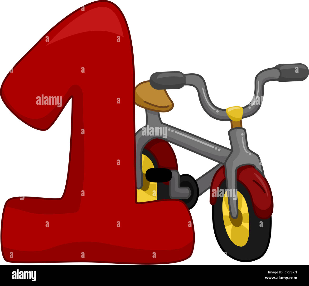 Illustration Featuring the Number 1 Stock Photo - Alamy